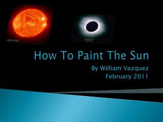 How To Paint The Sun