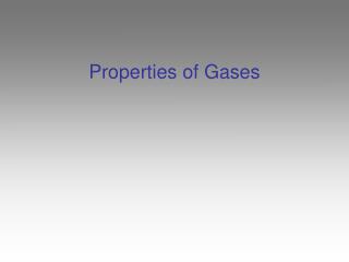 Properties of Gases