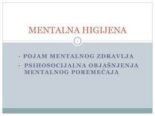 MENTALNA HIGIJENA