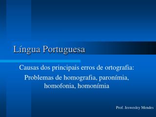 Língua Portuguesa