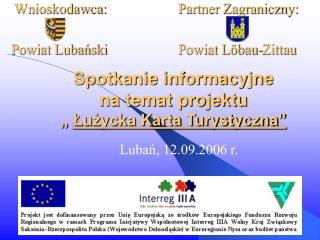 Spotkanie informacyjne na temat projektu „ Łużycka Karta Turystyczna”