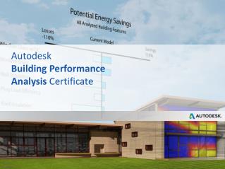 Autodesk Building Performance Analysis Certificate