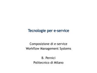 Tecnologie per e-service