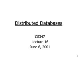 Distributed Databases