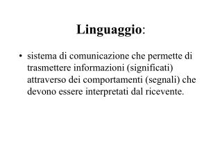 Linguaggio :