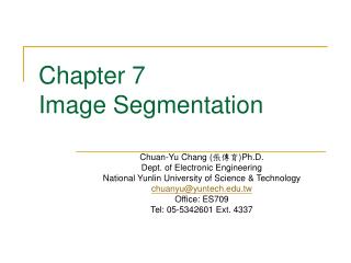 Chapter 7 Image Segmentation