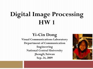 Digital Image Processing HW 1