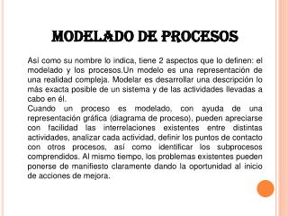 MODELADO DE PROCESOS