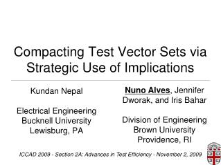 Compacting Test Vector Sets via Strategic Use of Implications