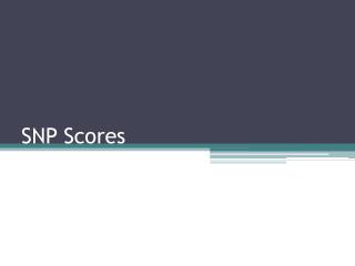 SNP Scores