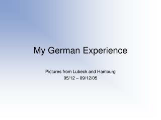 My German Experience