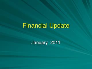 Financial Update