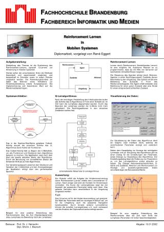 Reinforcement Lernen in Mobilen Systemen