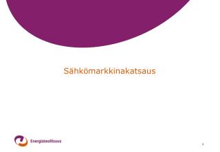 Sähkömarkkinakatsaus