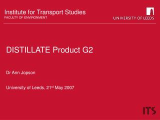 DISTILLATE Product G2