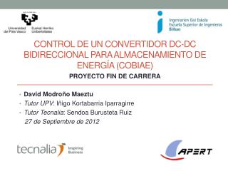CONTROL DE UN CONVERTIDOR DC-DC BIDIRECCIONAL PARA ALMACENAMIENTO DE ENERGÍA (COBIAE)