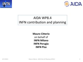 AIDA WP8.4 INFN contribution and planning