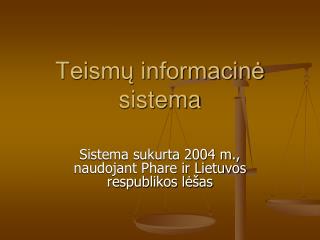 Teismų informacinė sistema