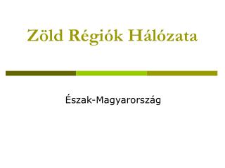 Zöld Régiók Hálózata