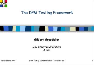 The DPM Testing Framework