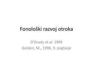 Fonološki razvoj otroka