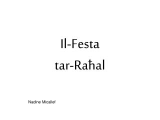 Il-Festa tar-Ra ħal