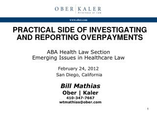 PRACTICAL SIDE OF INVESTIGATING AND REPORTING OVERPAYMENTS