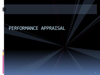 PERFORMANCE APPRAISAL