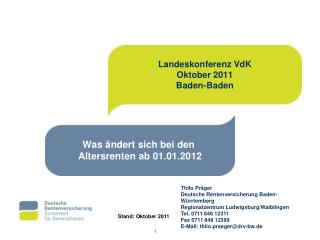 Landeskonferenz VdK Oktober 2011 Baden-Baden