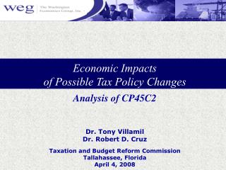 Economic Impacts of Possible Tax Policy Changes