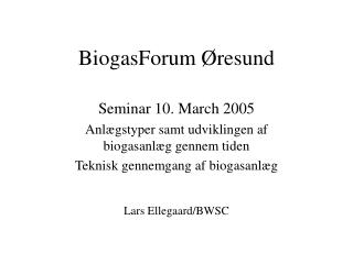 BiogasForum Øresund