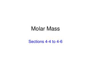 Molar Mass