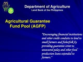 Department of Agriculture Land Bank of the Philippines