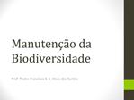 Manuten o da Biodiversidade