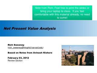 Net Present Value Analysis