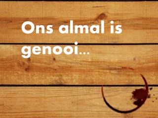 Ons almal is genooi...