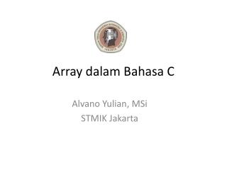 Array dalam Bahasa C