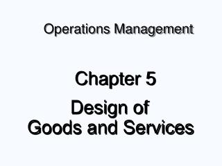 Operations Management