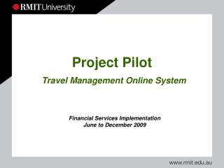 Project Pilot Travel Management Online System