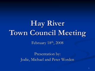Hay River Town Council Meeting