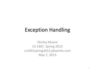 Exception Handling