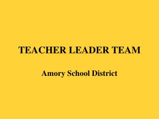 TEACHER LEADER TEAM