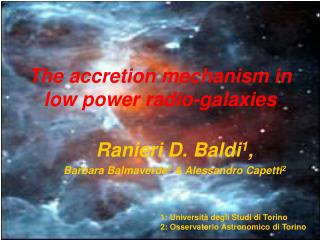 The accretion mechanism in low power radio-galaxies