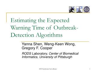 Estimating the Expected Warning Time of Outbreak-Detection Algorithms