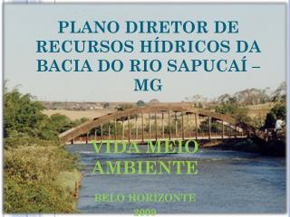 PLANO DIRETOR DE RECURSOS HÍDRICOS DA BACIA DO RIO SAPUCAÍ – MG