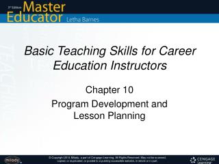 Basic Teaching Skills for Career Education Instructors