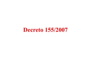 Decreto 155/2007