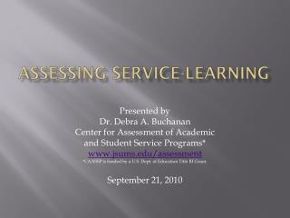 Assessing Service-learning