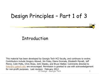 Design Principles – Part 1 of 3