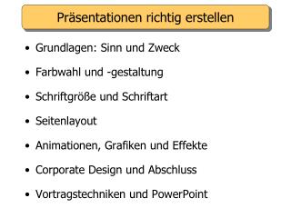 Präsentationen richtig erstellen